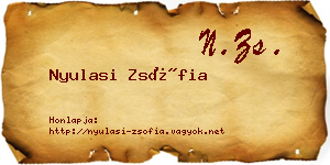 Nyulasi Zsófia névjegykártya