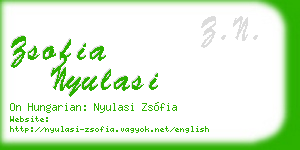 zsofia nyulasi business card