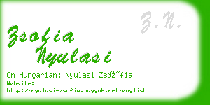 zsofia nyulasi business card